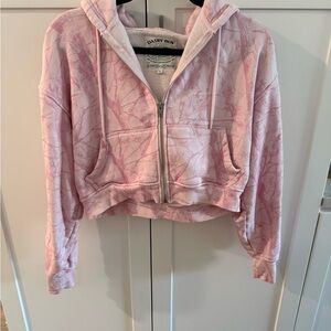 Dairy Boy Bubblegum Camo Crop Zip Up